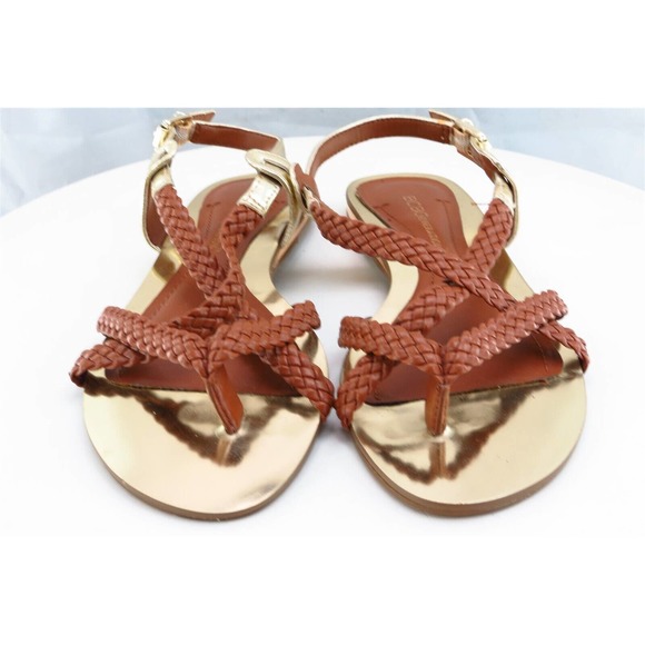 BCBGeneration Sz 5.5 M‎ Brown Strappy Synthetic Women Sandals Alabama - Picture 2 of 9